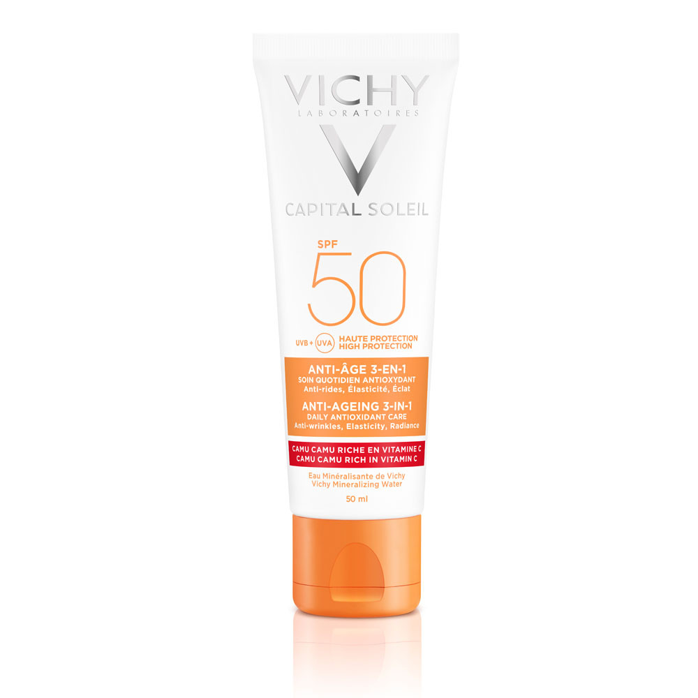 VICHY Capital Soleil Anti-Ageing 3in1 antioxidáns napvédő krém SPF50 (50ml)