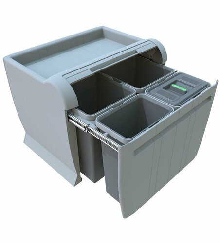 Elletipi CITY beépíthető hulladékgyűjtő -kihúzható, 12 + 12 + 8 + 8 + 8 l