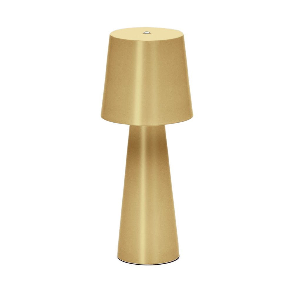 Aranyszínű LED dimmelhető asztali lámpa fém búrával (magasság 25 cm) Arenys – Kave Home