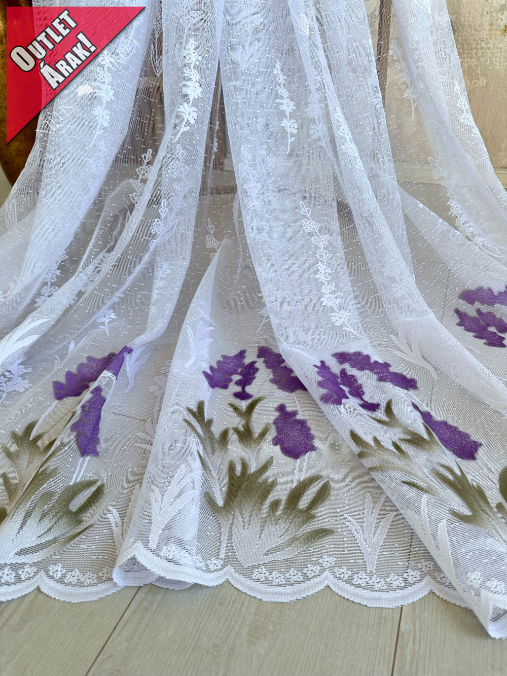   Azrah Luxury készre varrt függöny lila levendulás 200x160cm
