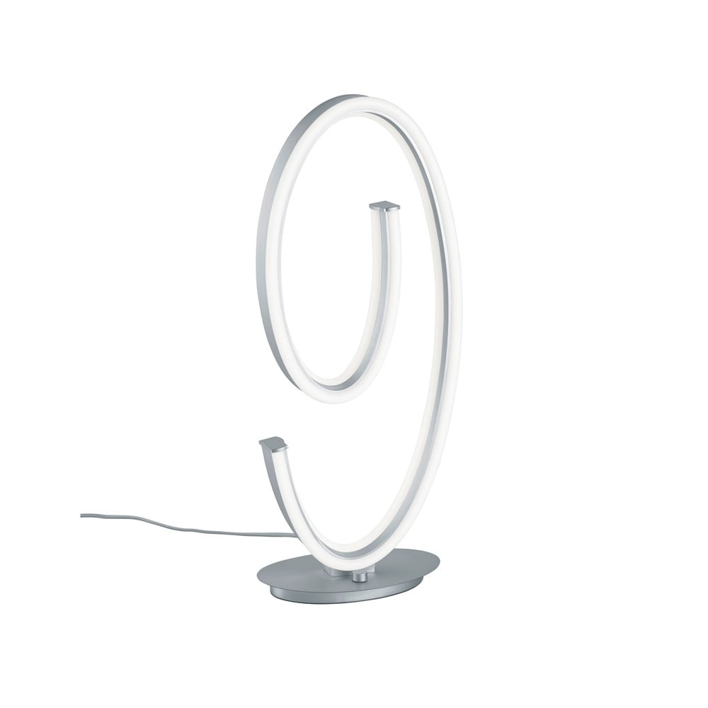 Szürke LED asztali lámpa hangvezérléssel-mobil alkalmazás vezérléssel, fém búrával (magasság 65 cm) Ciola – CINQUE