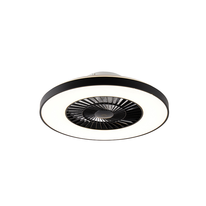 Fekete mennyezeti ventilátor csillaghatású, szabályozható LED-del - Climo