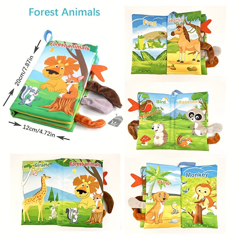 Textilkönyv kisgyerekeknek - erdei állatok