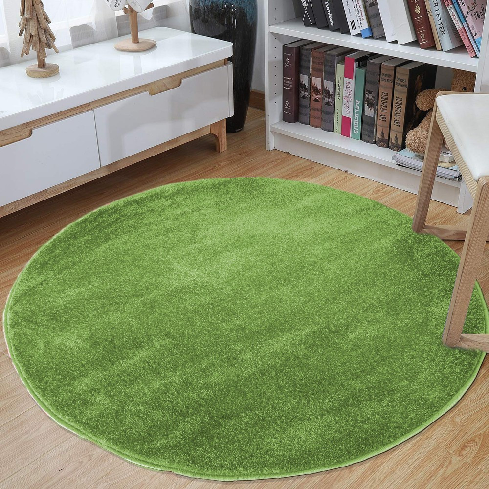 Kerek szőnyeg, zöld színű Szélesség: 200 cm | Hossz: 200 cm