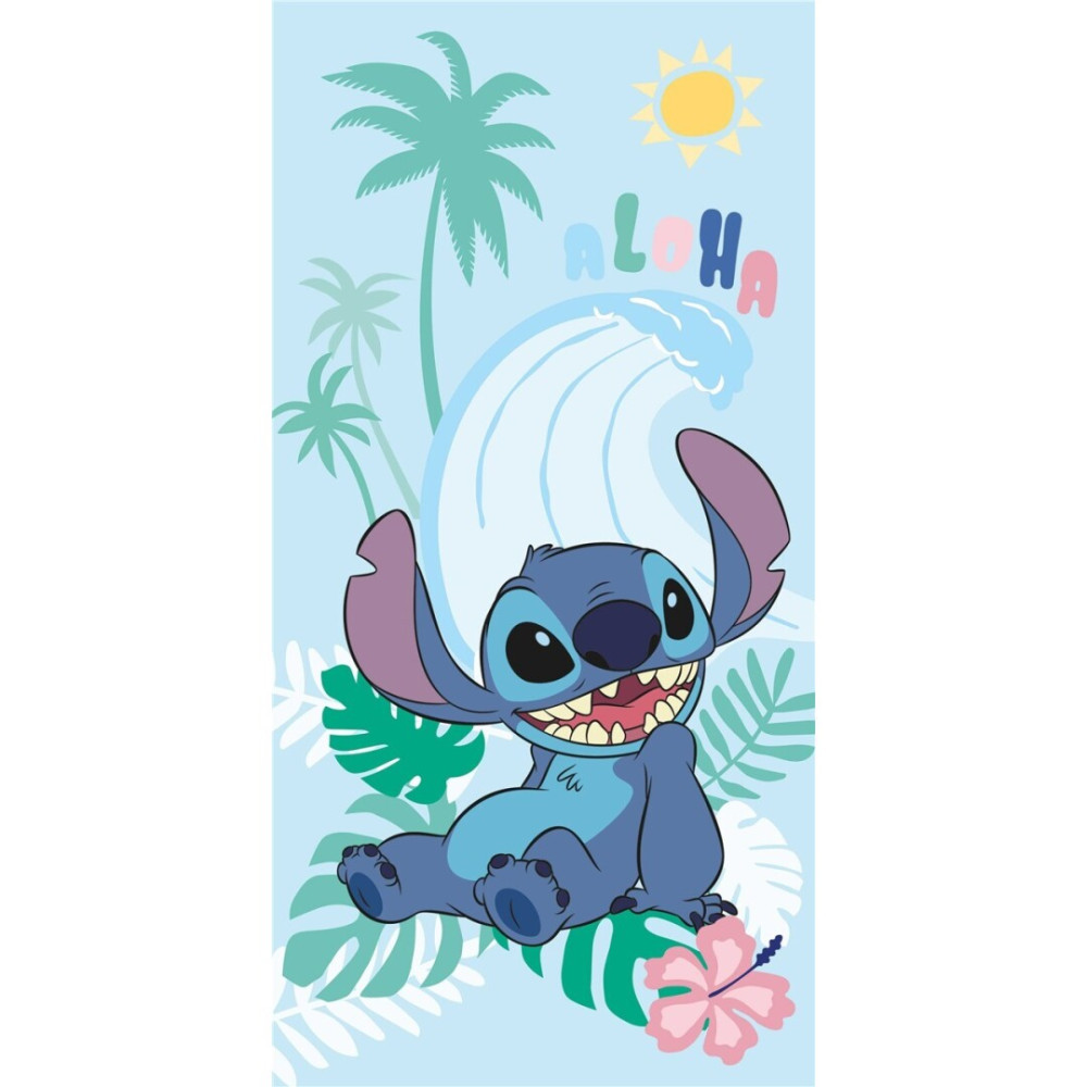 Disney Lilo és Stitch, A csillagkutya Sun fürdőlepedő, strand törölköző 70x140cm