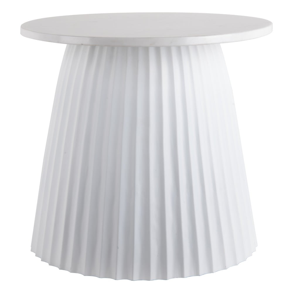Fehér márvány kerek dohányzóasztal ø 45 cm Luscious – Leitmotiv