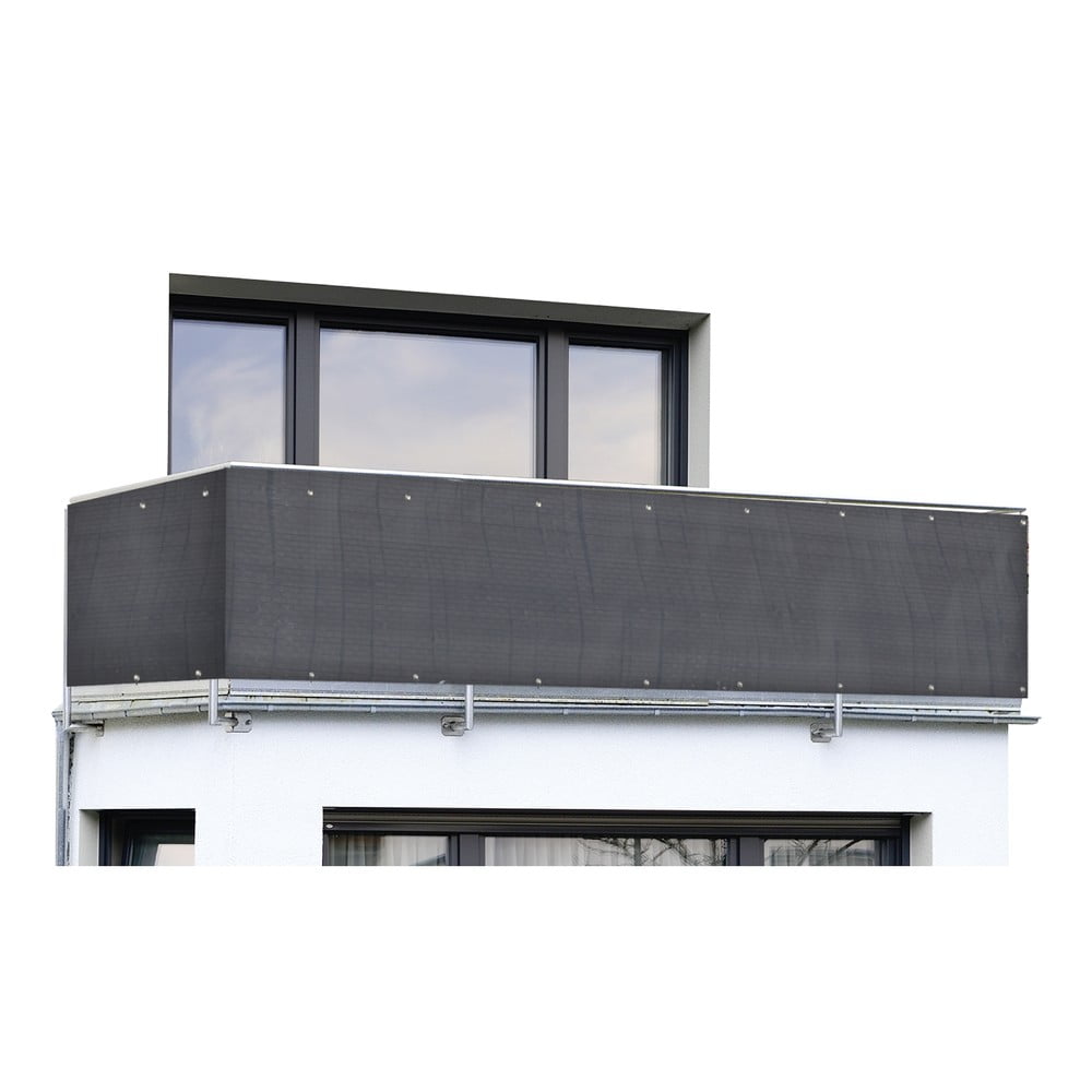 Fekete műanyag belátásgátló erkélyre 500x85 cm – Maximex
