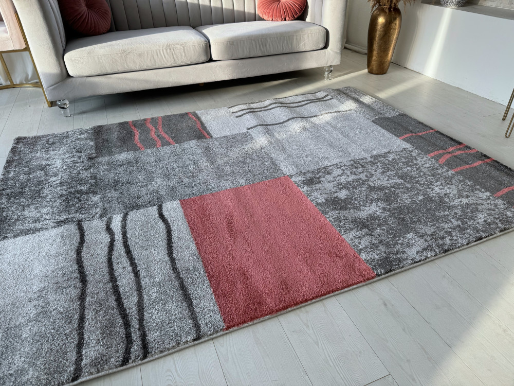                               Luxor Premium 013 (Gray-Rose) modern szőnyeg 200x290cm Szürke-Sárga