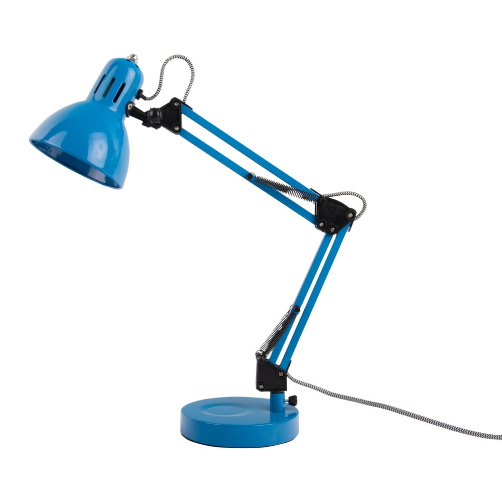 Világoskék asztali lámpa fém búrával (magasság 52 cm) Funky Hobby – Leitmotiv