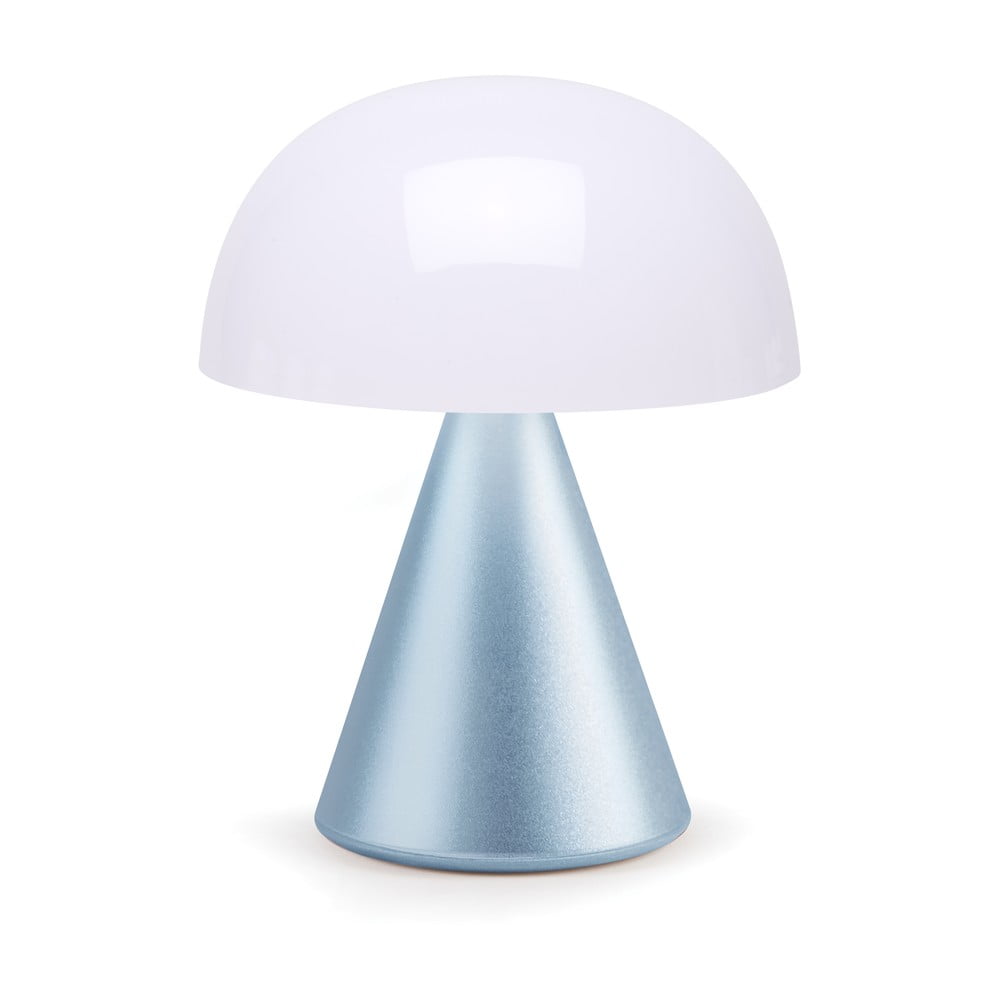 Fehér-világoskék LED asztali lámpa (magasság 17 cm) Mina L – Lexon