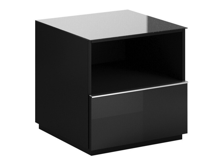 Tv asztal Austin 220 (Fekete + Fényes fekete)