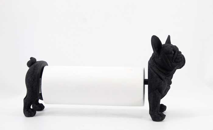 Bulldog papírtartó fekete - papírtörlő tartó