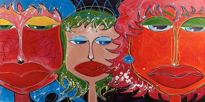 Női hatalom – kézzel festett olajfestmény
