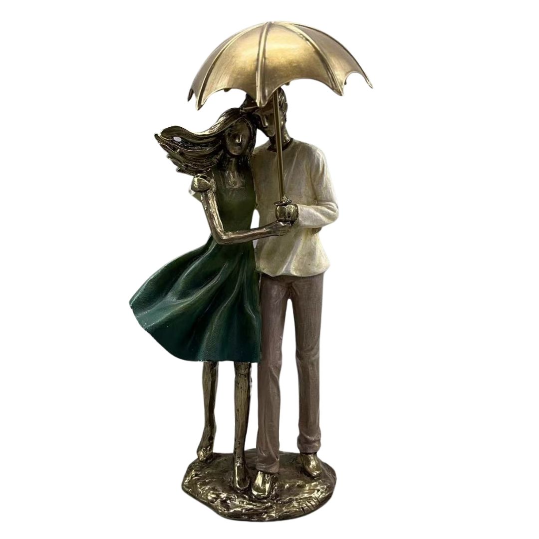 Pár esernyő alatt - szobor