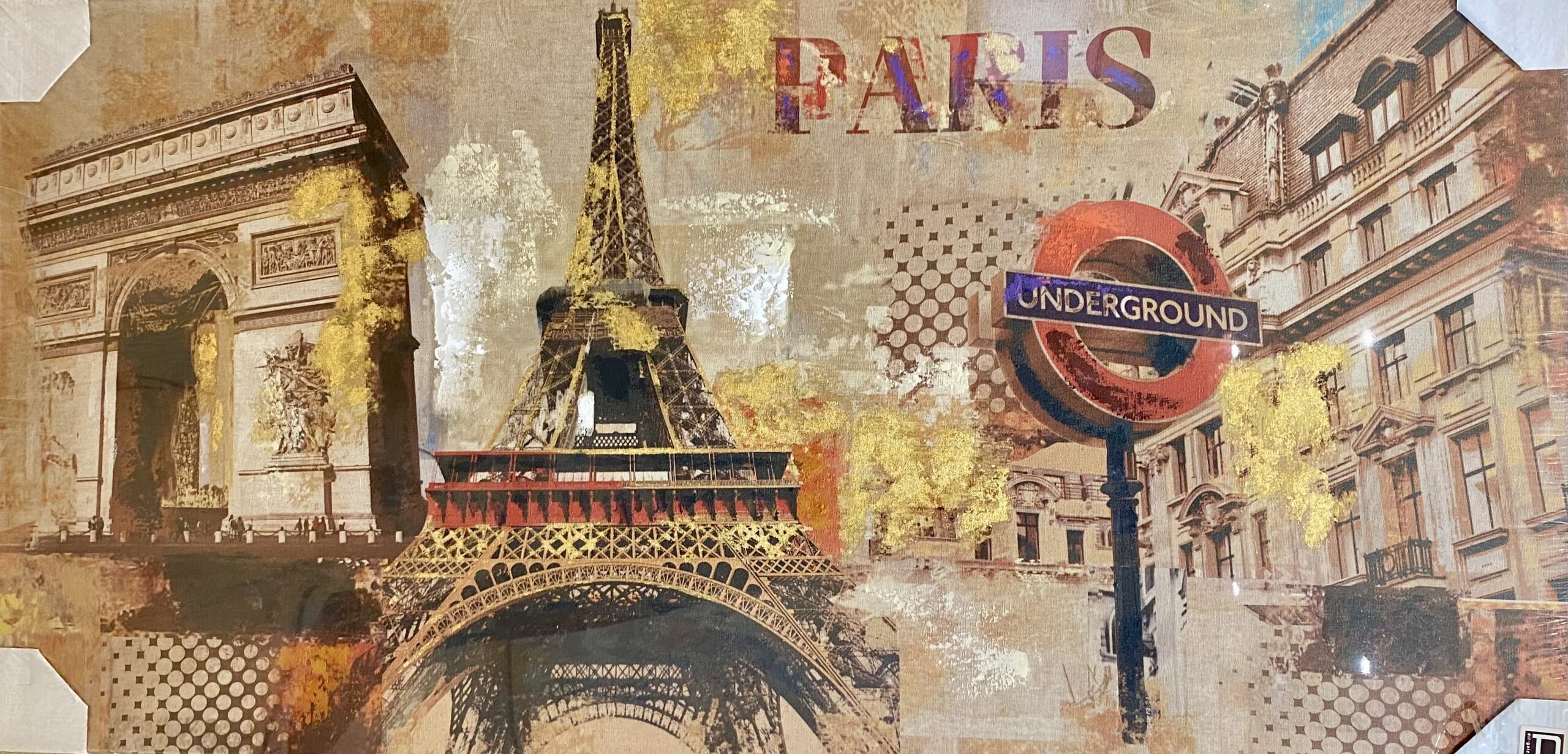 Paris - kézzel átfestett olajfestmény