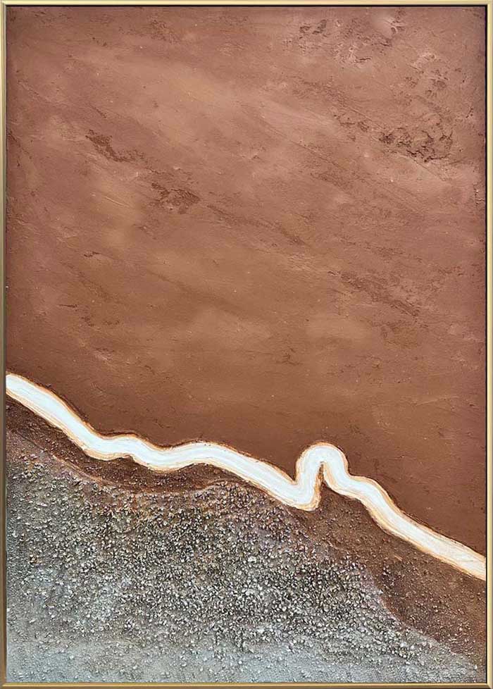 Sivatagi út - kézzel festett olajfestmény