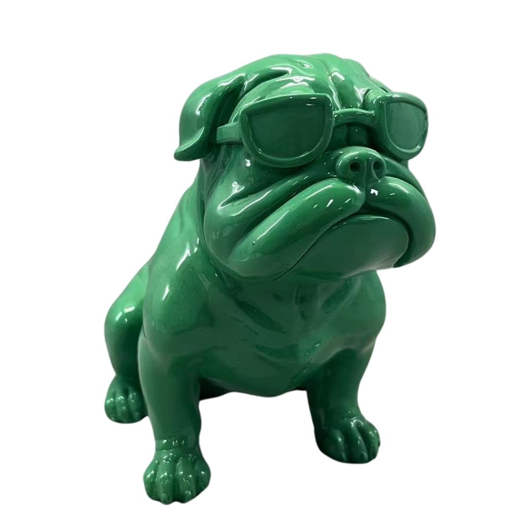 Zöld bulldog - szobor