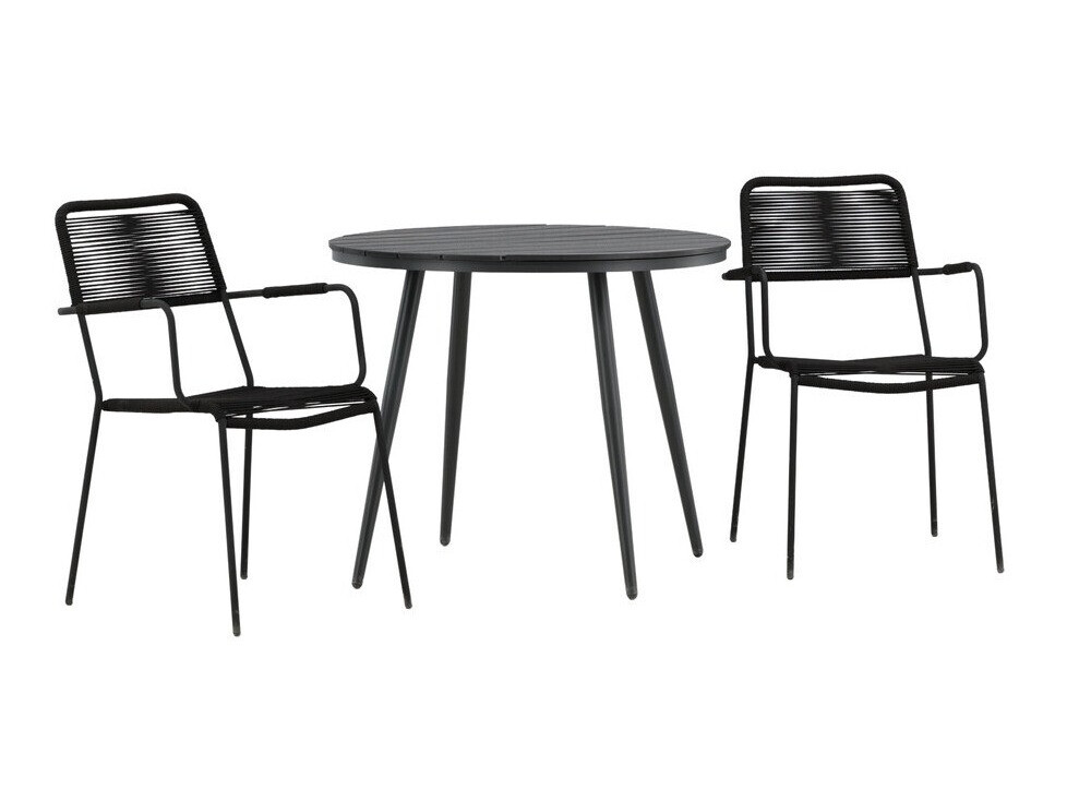 Asztal és szék garnitúra Dallas 3784 (Fekete)