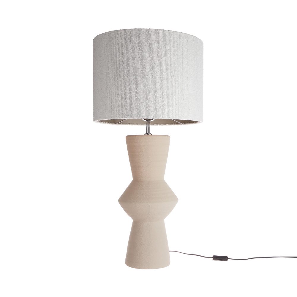 FREJA asztali lámpa kerámia talppal, bézs-fehér 70 cm