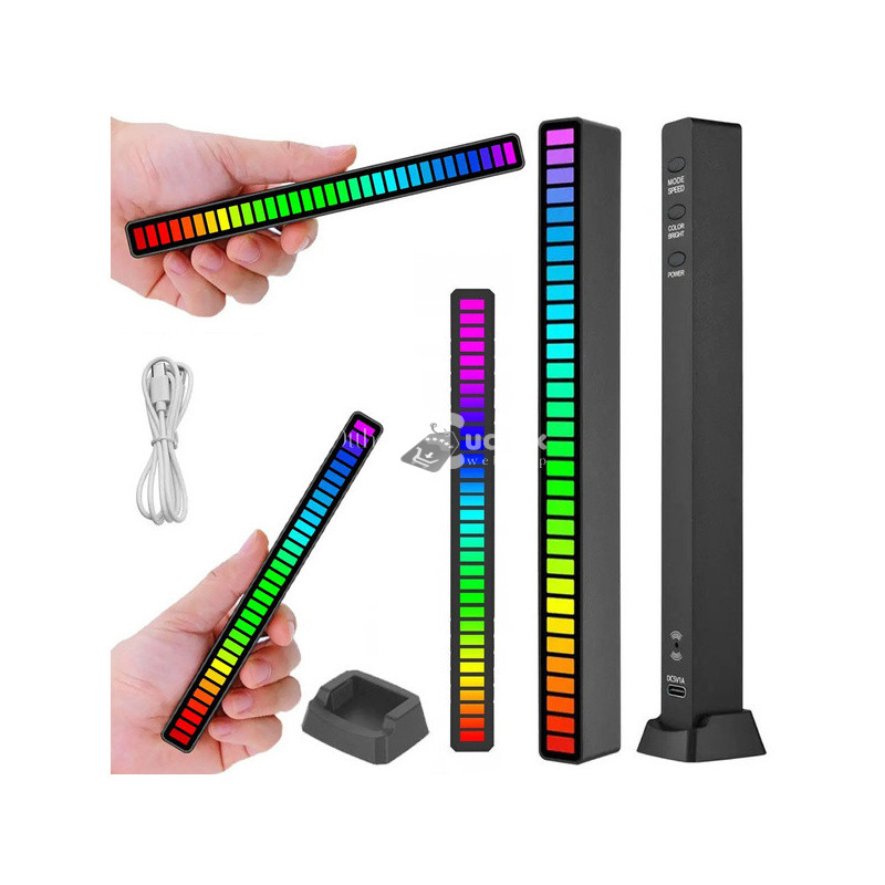 Hangvezérelt USB LED többszínű neon RGB LED világítás