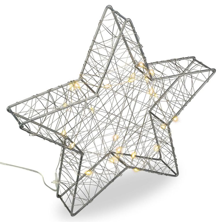 Karácsonyi csillag 3D - 25 LED ezüst