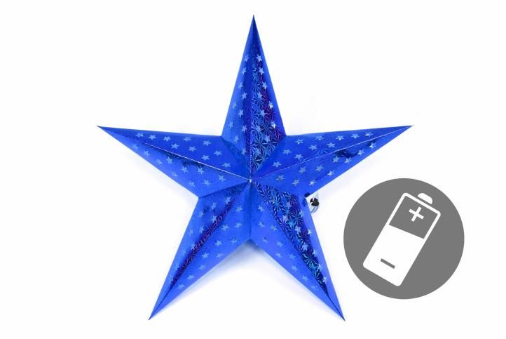 NEXOS Karácsonyi csillag időzítővel 60 cm 10 LED kék