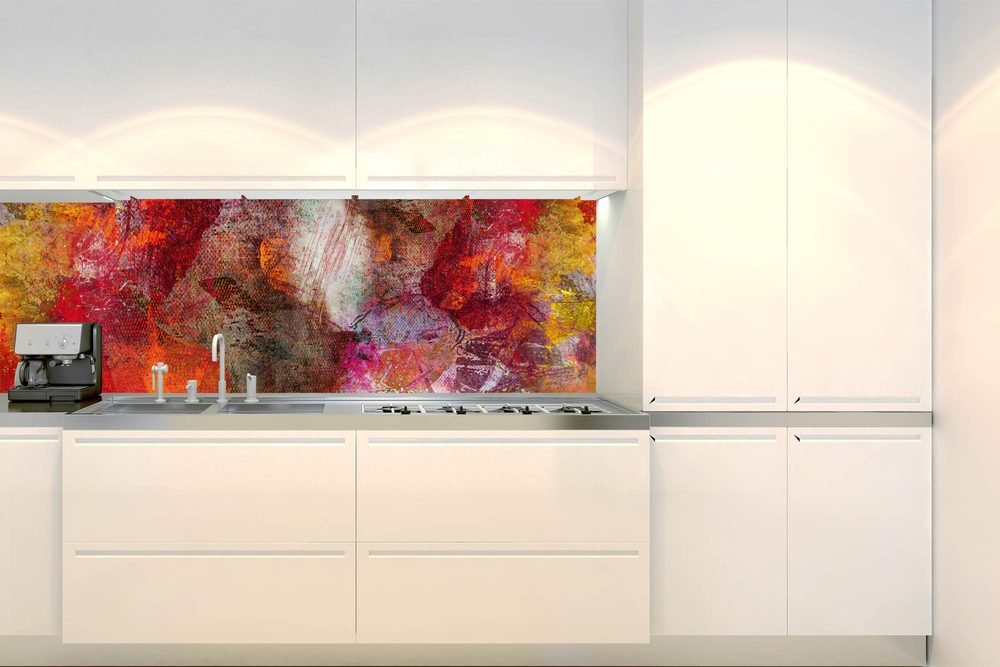 Öntapadó konyha fotótapéta színes fal