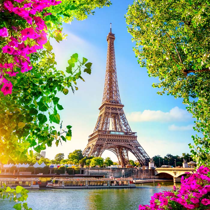Párizsi tavasz - üvegkép