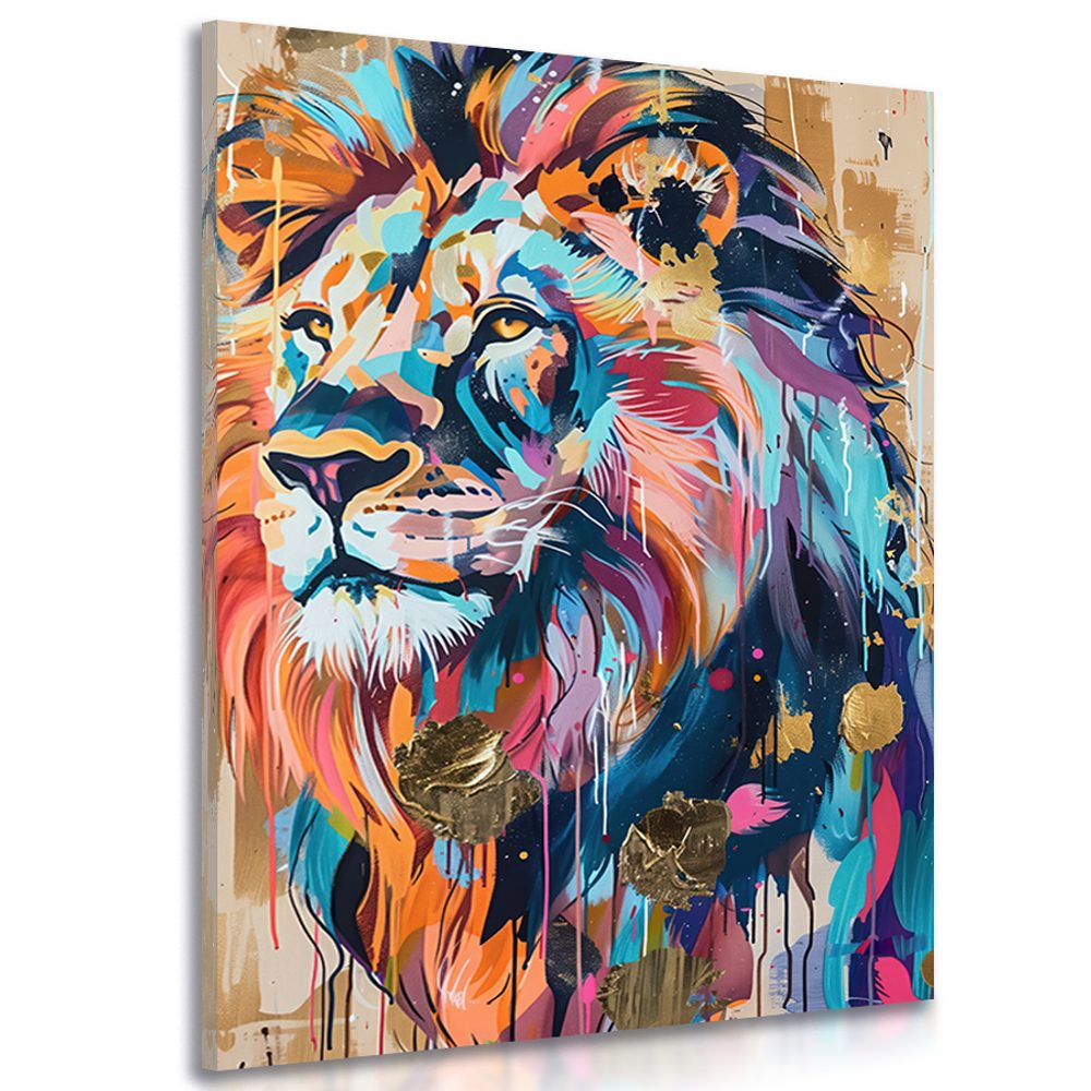 Kép oroszlán festmény utánzata