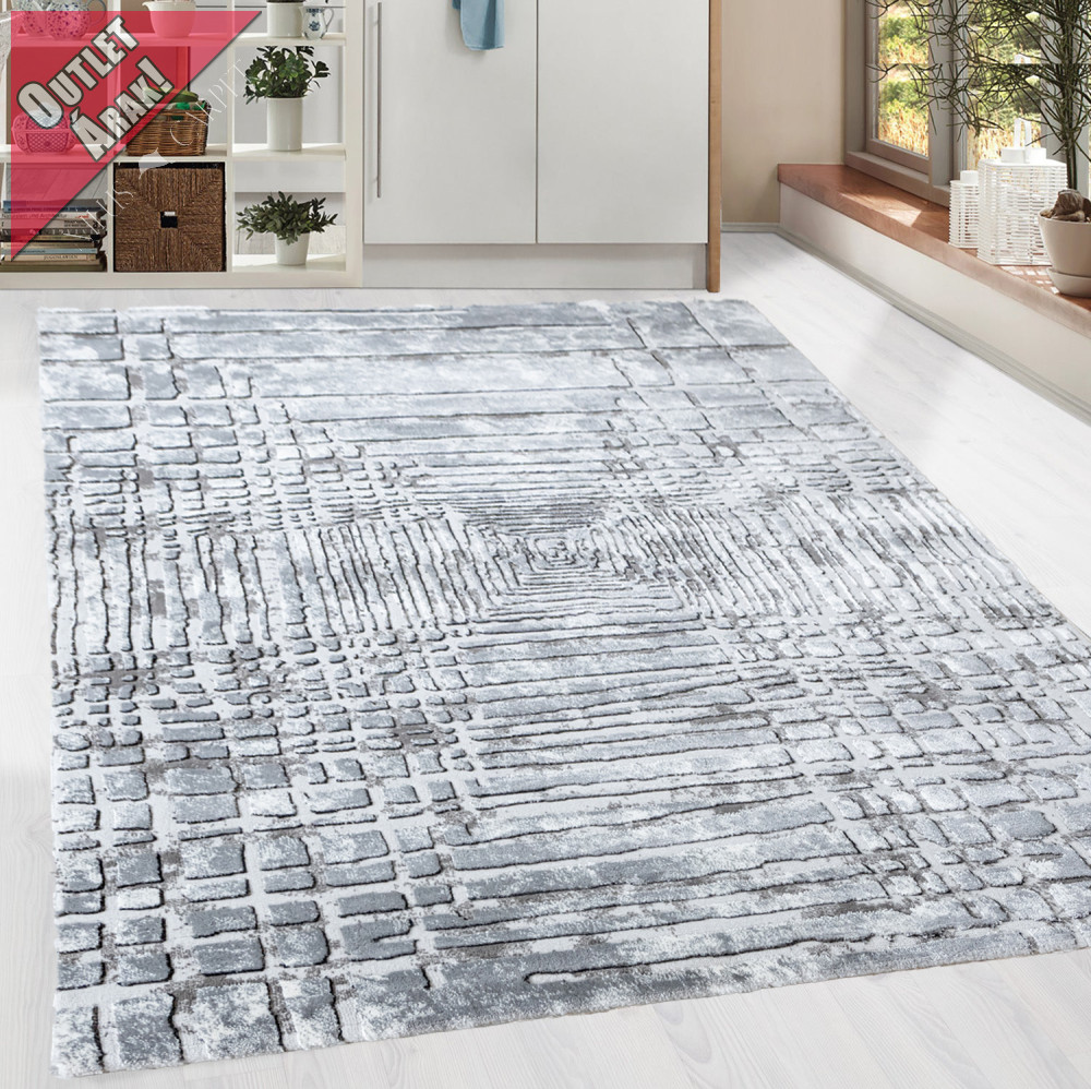 Zara Art 2852 (Grey-L.Grey) szőnyeg 120x170cm Szürke