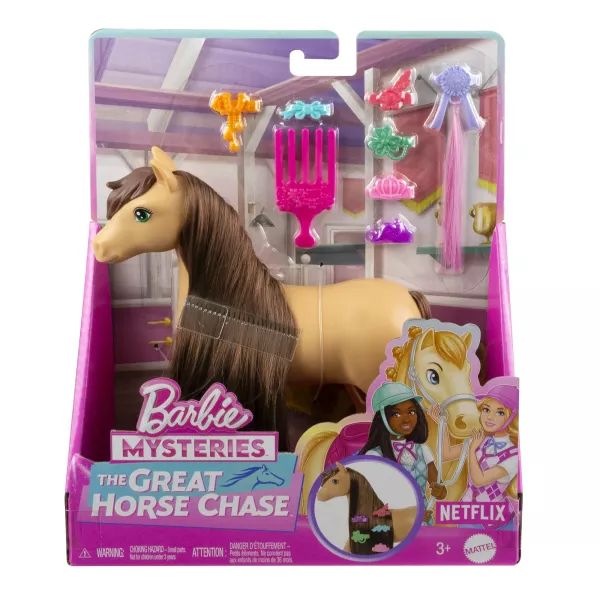 Barbie Mysteries: Nagy pónikaland játékszett - Sötétbarna