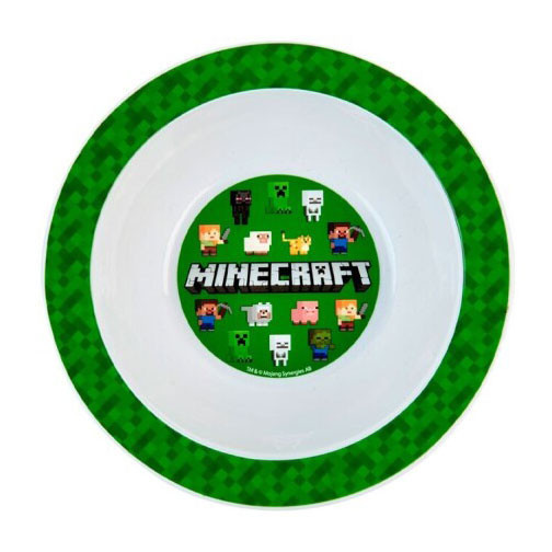 Minecraft Green műanyag mélytányér