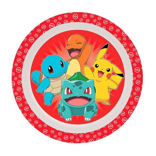 Pokémon Red műanyag lapostányér
