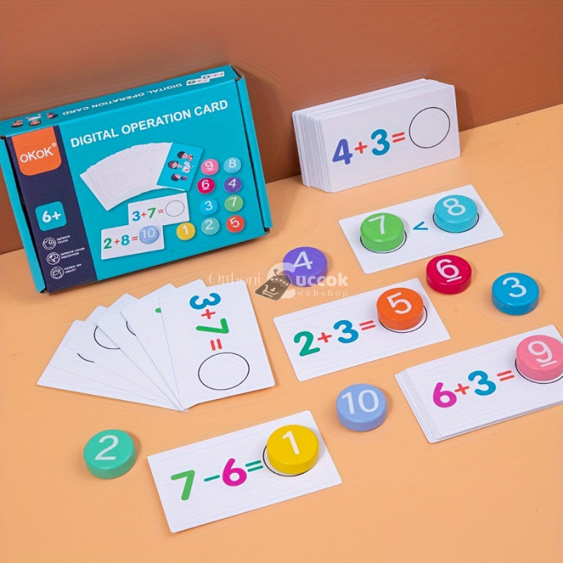 Montessori fa matematikai művelet oktató játék
