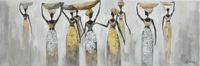 Afrikai reggel - kézzel festett olajfestmény