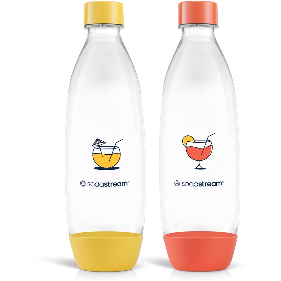 Sodastream Fuse Orange/Yellow palack 2x 1 l , mosogatógépben mosható