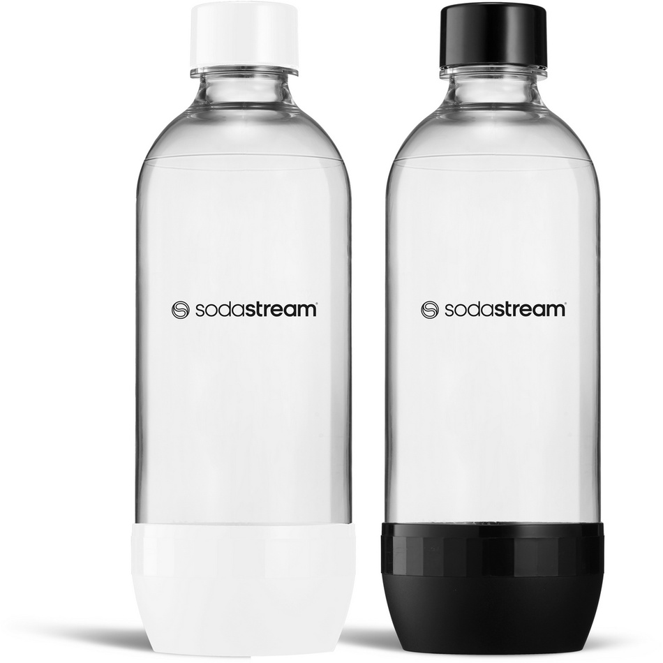 Sodastream Jet Black&White palack 2x 1 l,mosogatógépben mosható