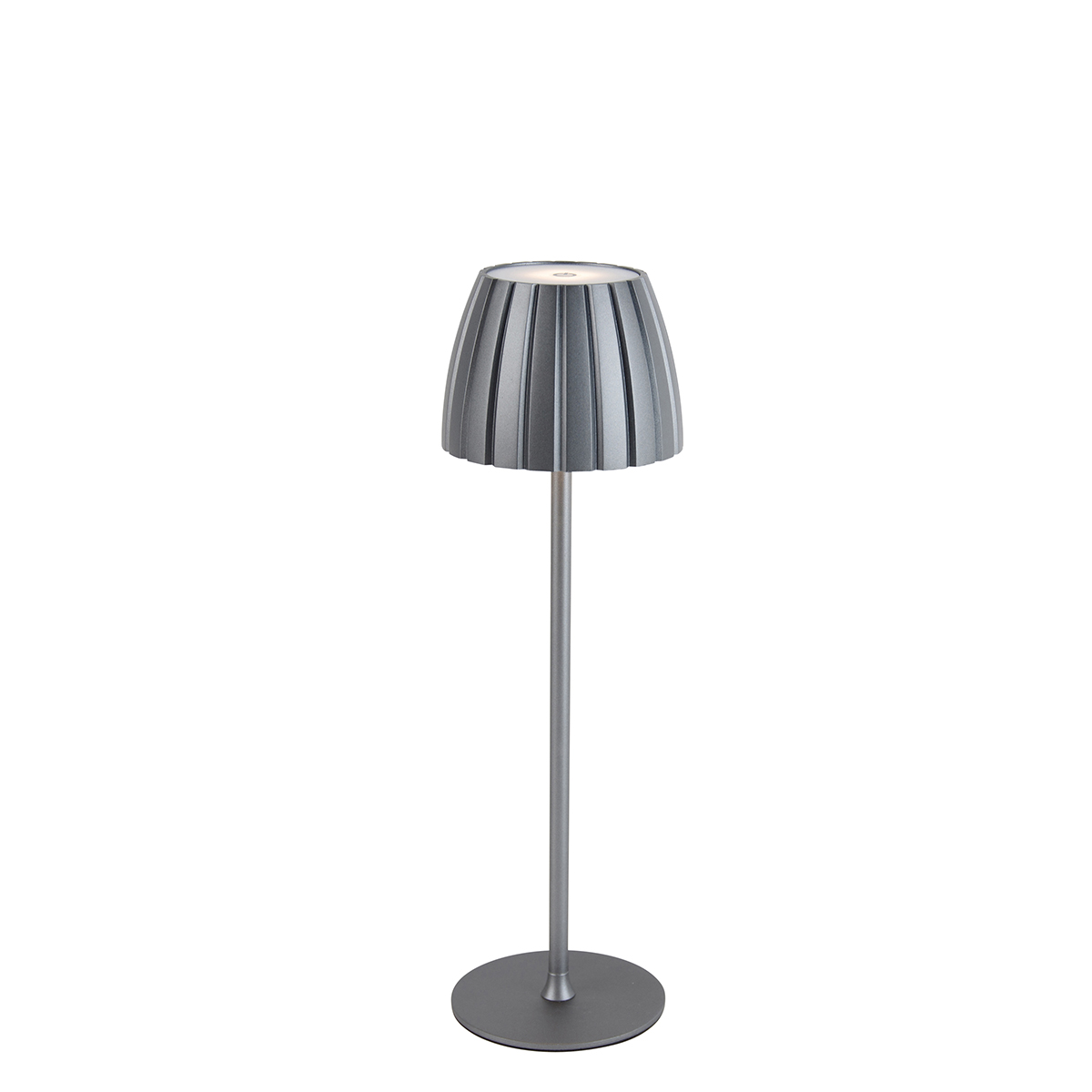 Modern asztali lámpa szürke 3 fokozatban szabályozható újratölthető - Dolce