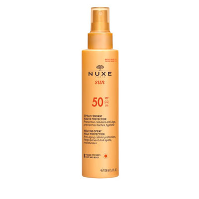 NUXE Sun naptej spray arcra és testre SPF50 (150ml)