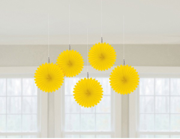 Sunshine Yellow, Sárga mini függő dekoráció 5 db-os szett