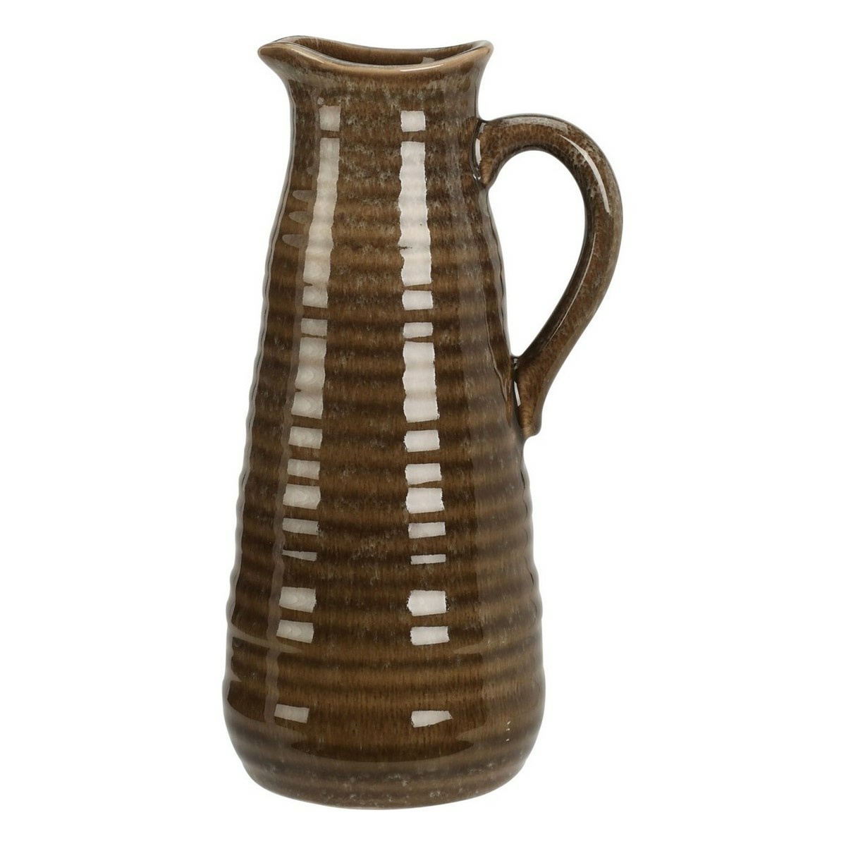 Busara kőagyag  váza/kancsó10,5 x 24 cm, barna