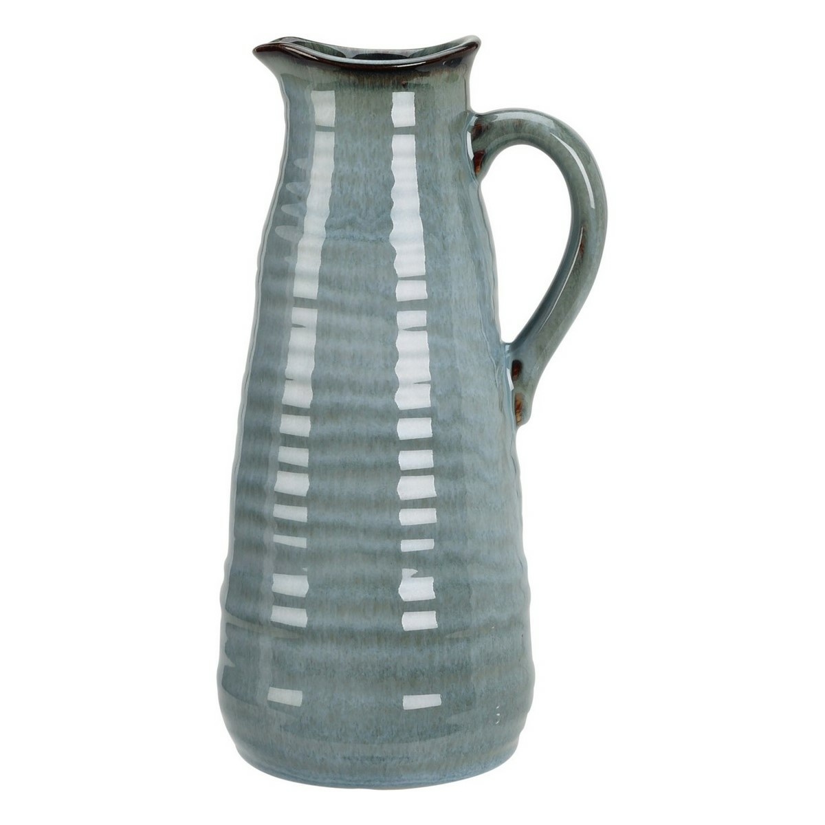 Busara kőagyag  váza/kancsó10,5 x 24 cm, kék