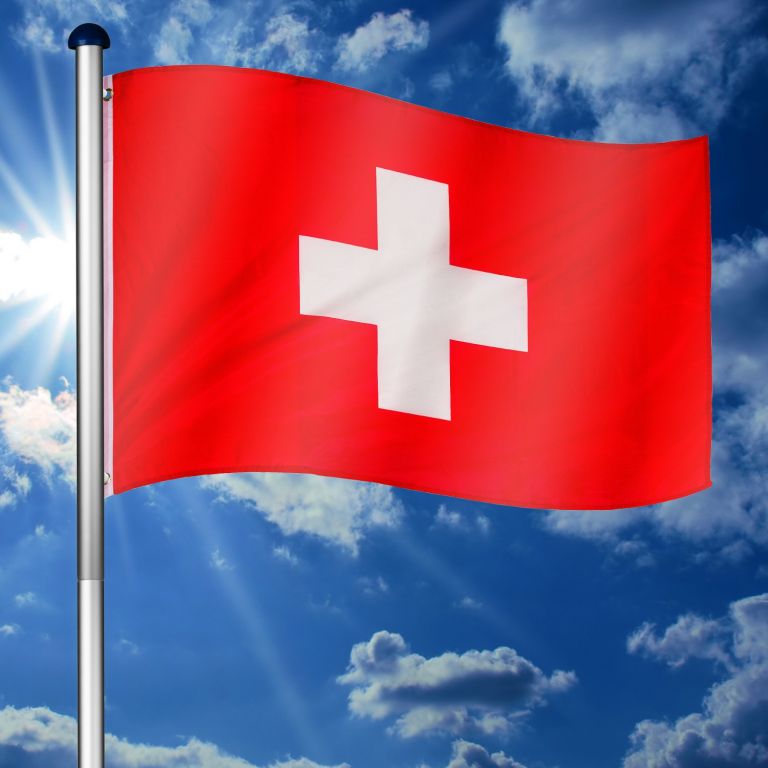 FLAGMASTER® Zászló rúddal Svájc SUI 650 cm