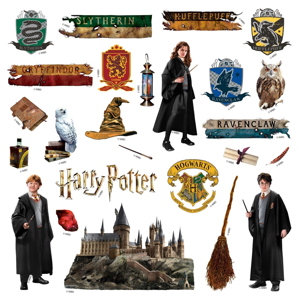 Harry Potter Roxfort öntapadós dekoráció, 30 x 30cm