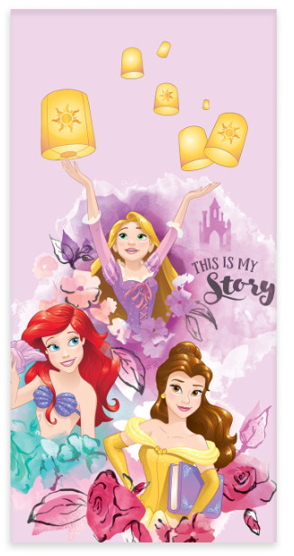 Disney Hercegnők My Story fürdőlepedő, strand törölköző 60x120cm
