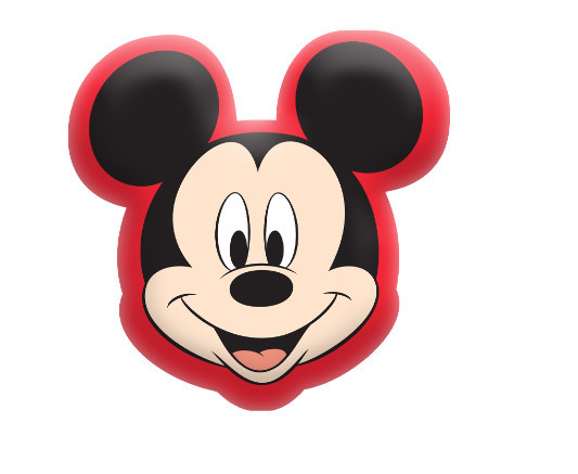 Disney Mickey formapárna, díszpárna 35x33 cm Velúr