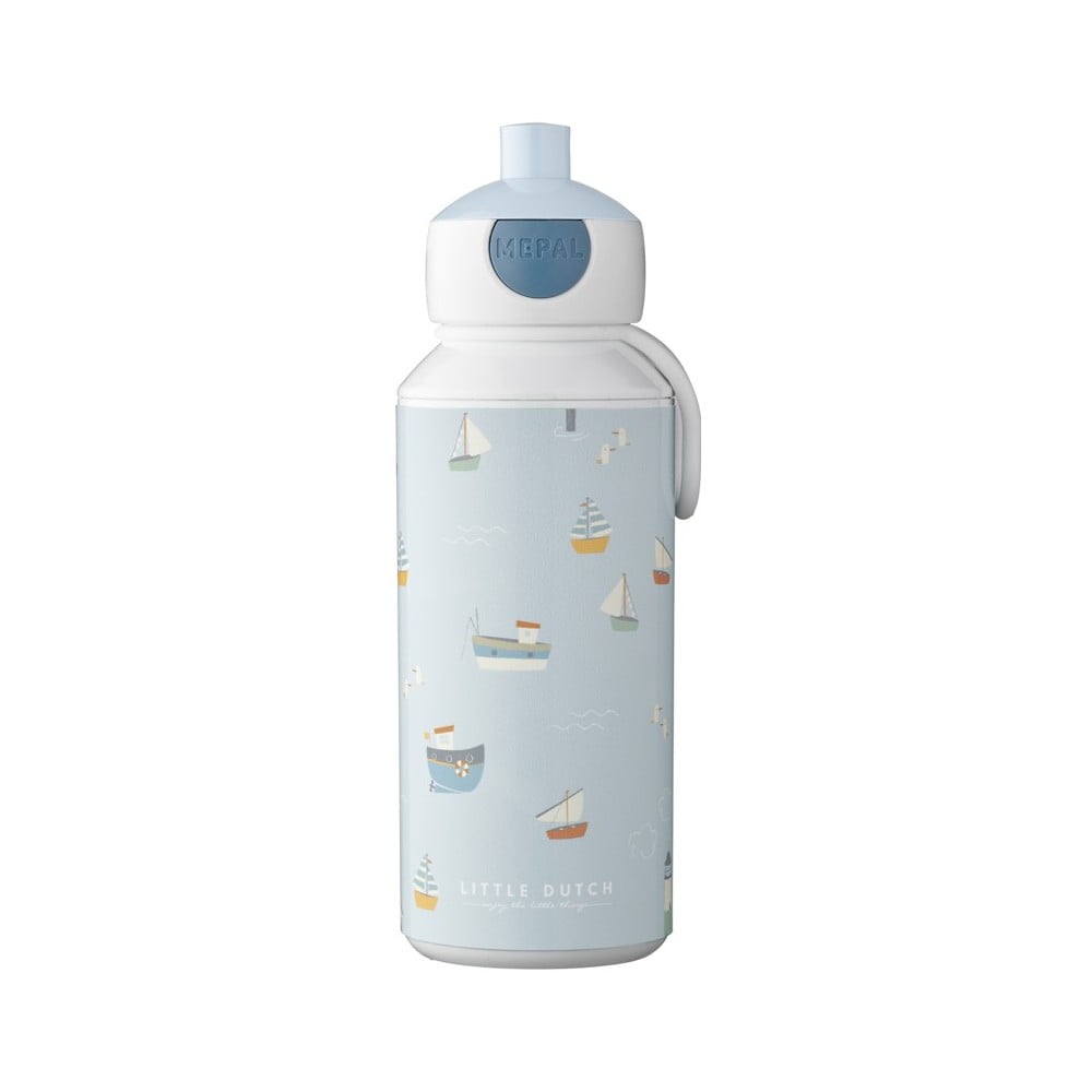 Fehér-világoskék gyerek ivópalack 400 ml Sailors bay – Mepal