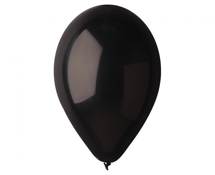 Fekete Black léggömb, lufi 10 db-os 10 inch (26 cm)