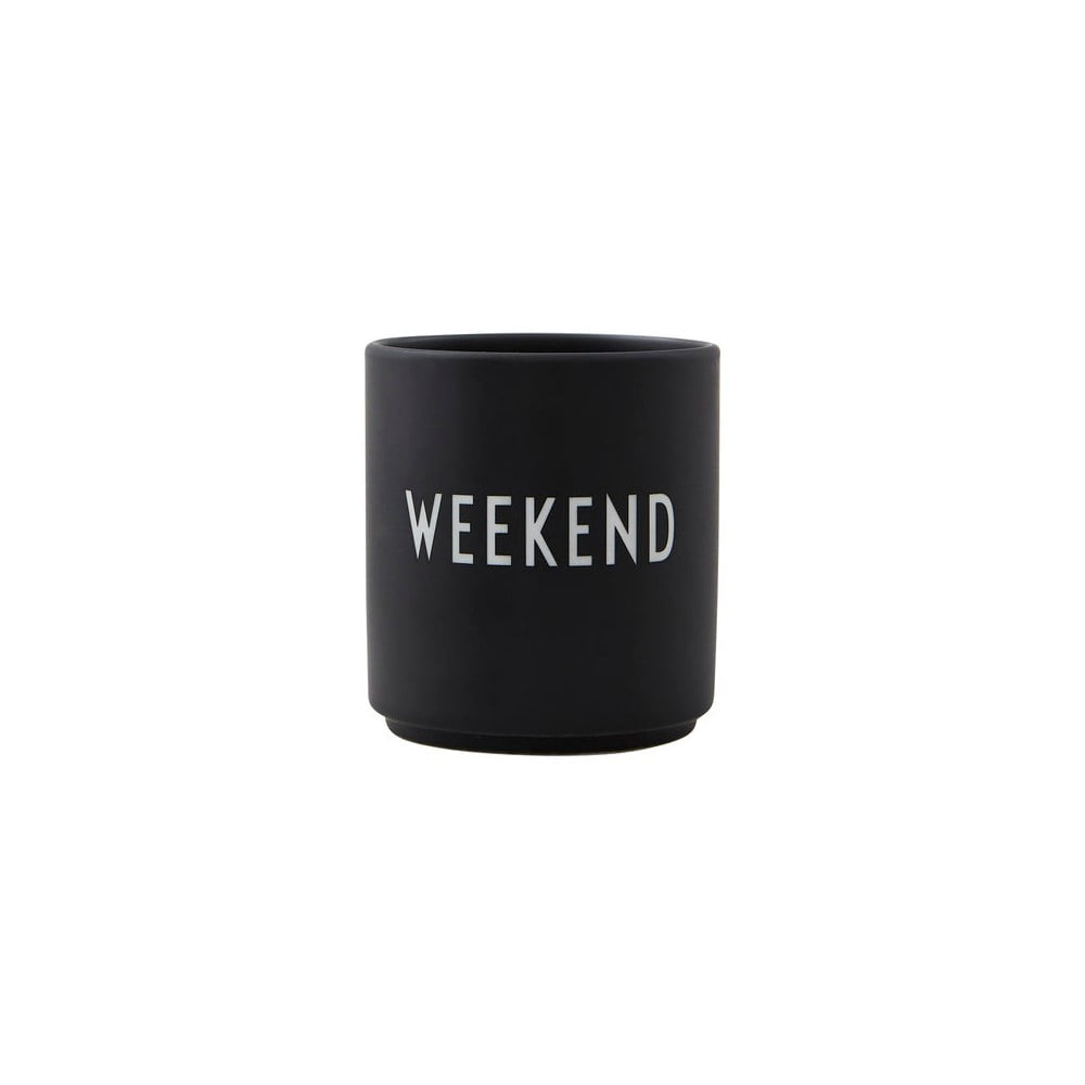 Fekete porcelán bögre 300 ml Weekend – Design Letters