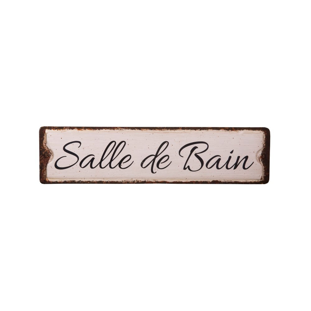 Fém falitábla 40x10 cm Salle De Bain – Antic Line